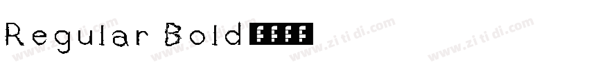 Regular Bold字体转换